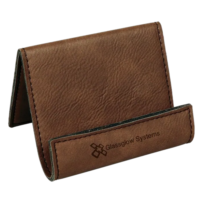 Dark Brown Leatherette Holder/Easel