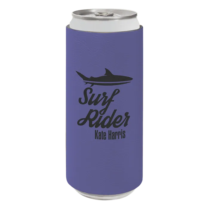 Purple Leatherette Slim Beverage Holder
