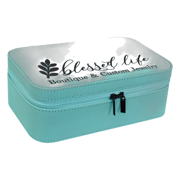 Teal Large Leatherette Jewelry Box