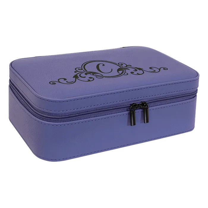 Purple Large Leatherette Jewelry Box