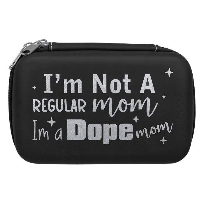 Black/Silver Leatherette Large Smoke Case