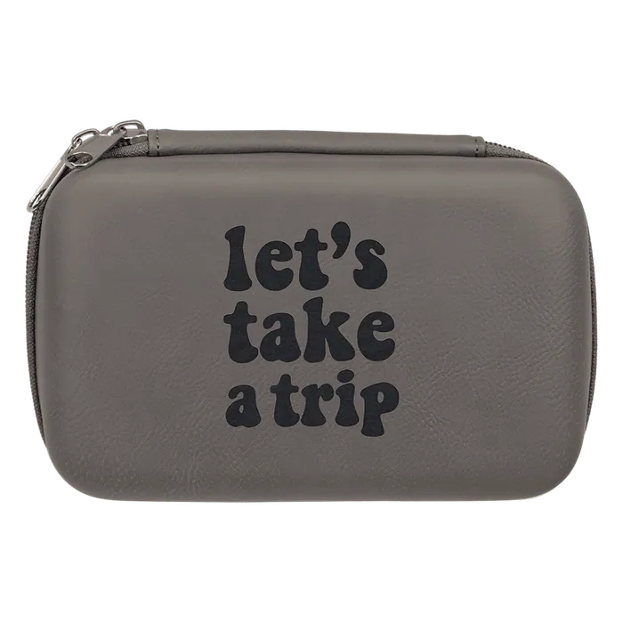 Gray Leatherette Large Smoke Case