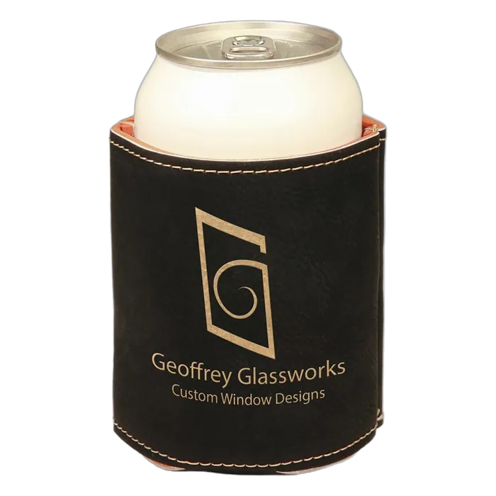 Gold/Black Leatherette Beverage Holder