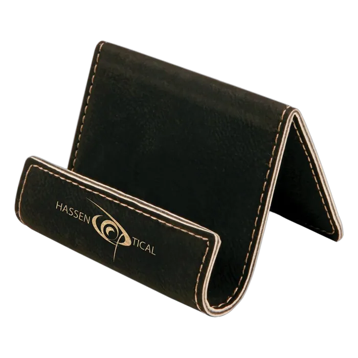 Black/Gold Leatherette Holder/Easel