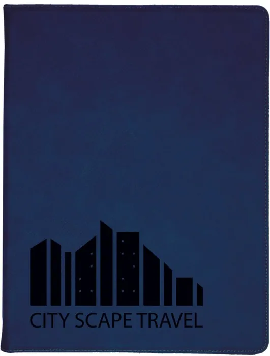 Blue/Black Leatherette Portfolio