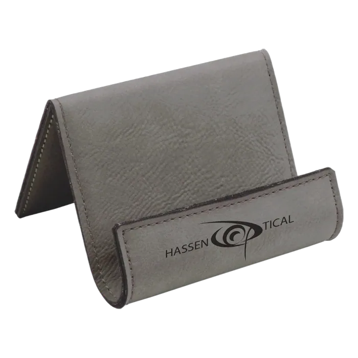 Gray Leatherette Holder/Easel