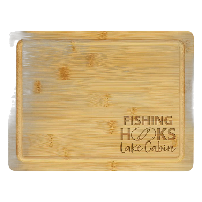 Bamboo Cutting Board with Drip Rings