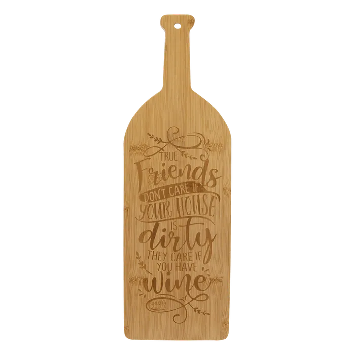 Wine Bottle Bamboo Cutting Board