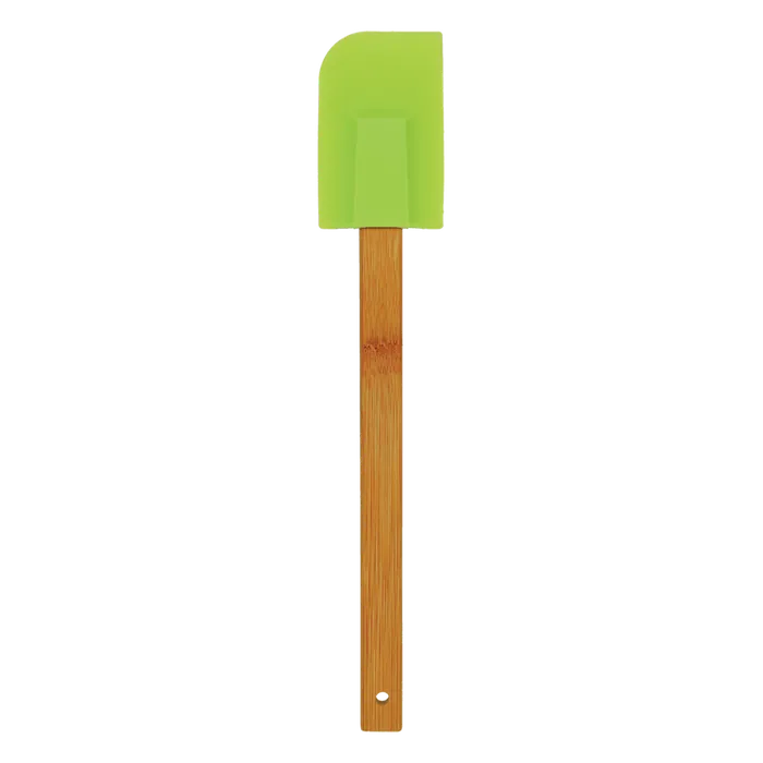 Green Silicone Spatula with Bamboo Handle