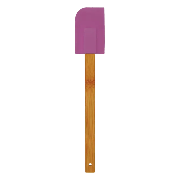 Purple Silicone Spatula with Bamboo Handle