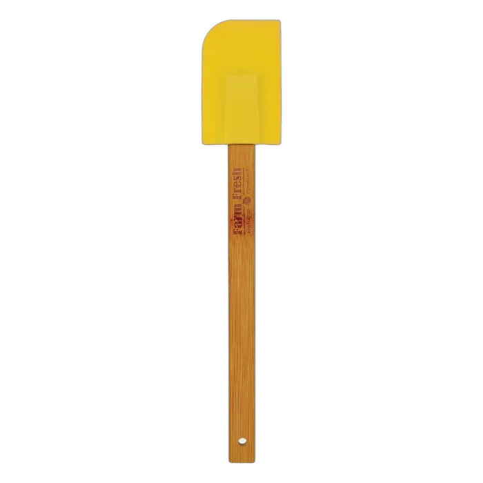 Yellow Silicone Spatula with Bamboo Handle
