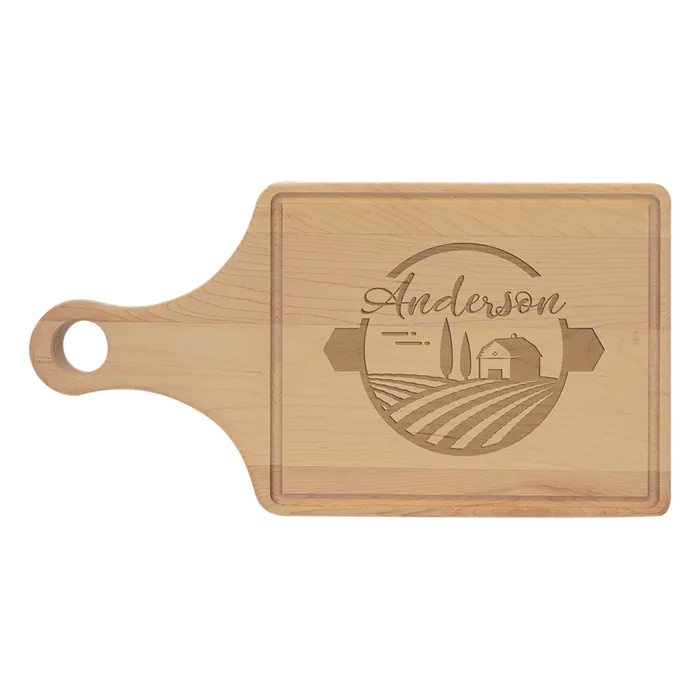 Maple Cutting Board with Drip Ring, 13 1/2" x 7" x 1/2"