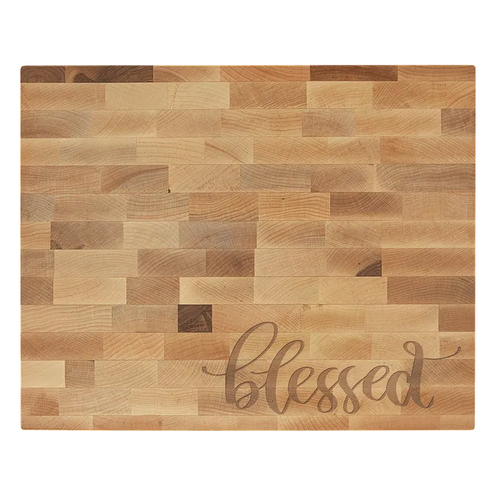 Maple Butcher Block Cutting Board, 16" x 13" x 1 1/2"