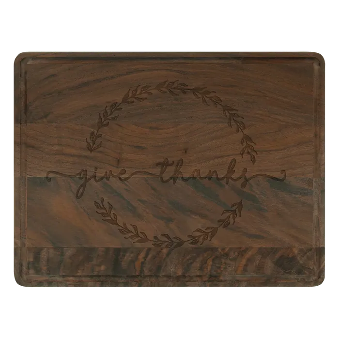 Walnut Cutting Board with Drip Ring, 11 1/2" x 8 3/4" x 1/2"