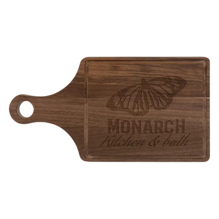 Walnut Cutting Board with Drip Ring, 13 1/2" x 7" x 1/2"