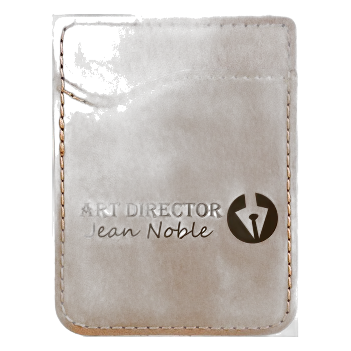 Light Brown Laserable Leatherette Phone Wallet