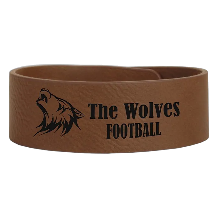 Dark Brown Leatherette Cuff Bracelet