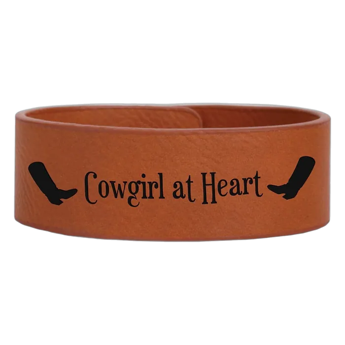 Rawhide Leatherette Cuff Bracelet