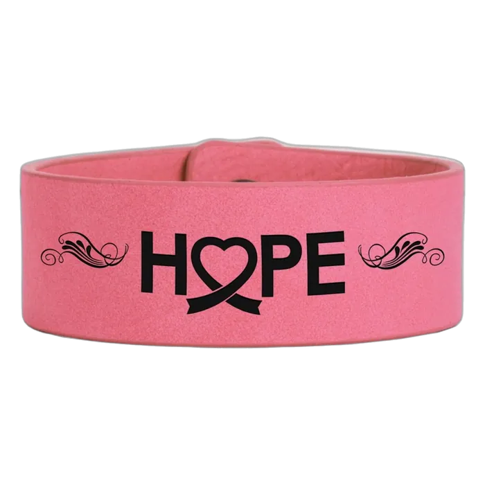 Pink Leatherette Cuff Bracelet