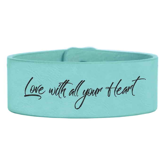 Teal Leatherette Cuff Bracelet