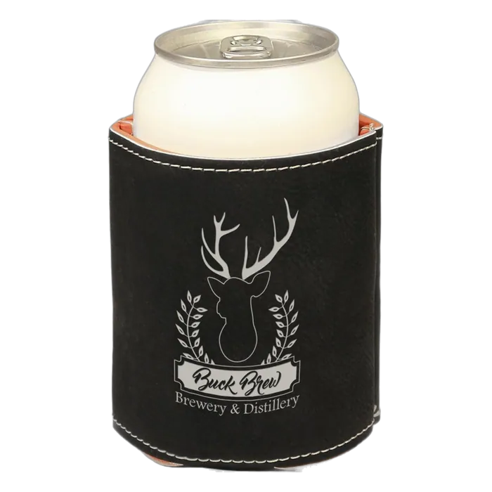 Black/Silver Leatherette Beverage Holder