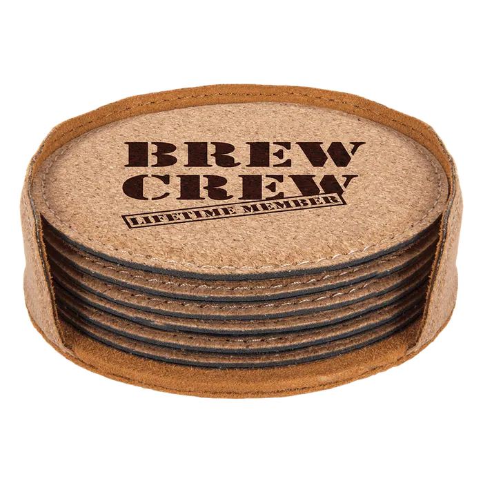 Cork Round 6-Coaster Set