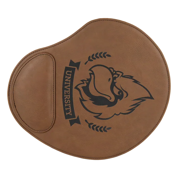 Dark Brown Laserable Leatherette Mouse Pad