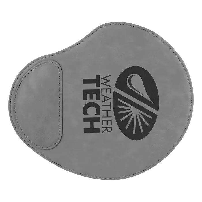 Gray Laserable Leatherette Mouse Pad