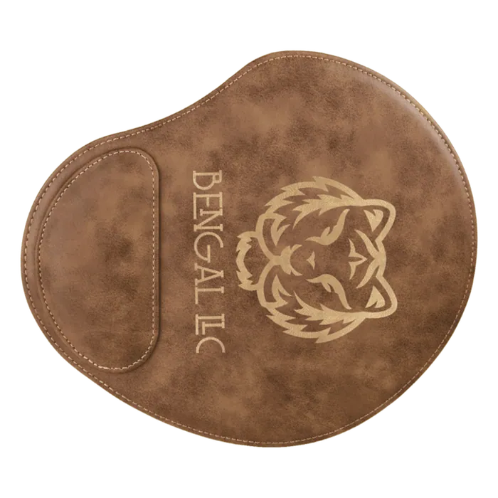 Rustic/Gold Leatherette Mouse Pad