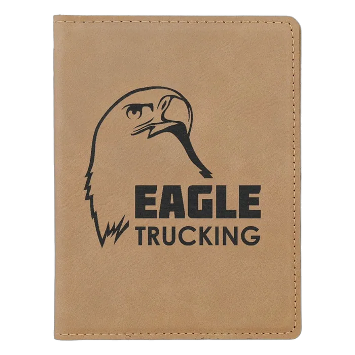 Light Brown Leatherette Passport Holder