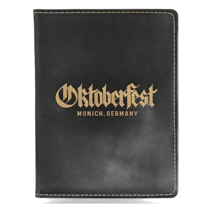 Black/Gold Leatherette Passport Holder