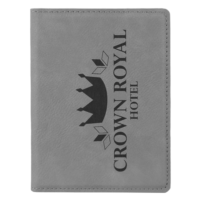 Gray Leatherette Passport Holder
