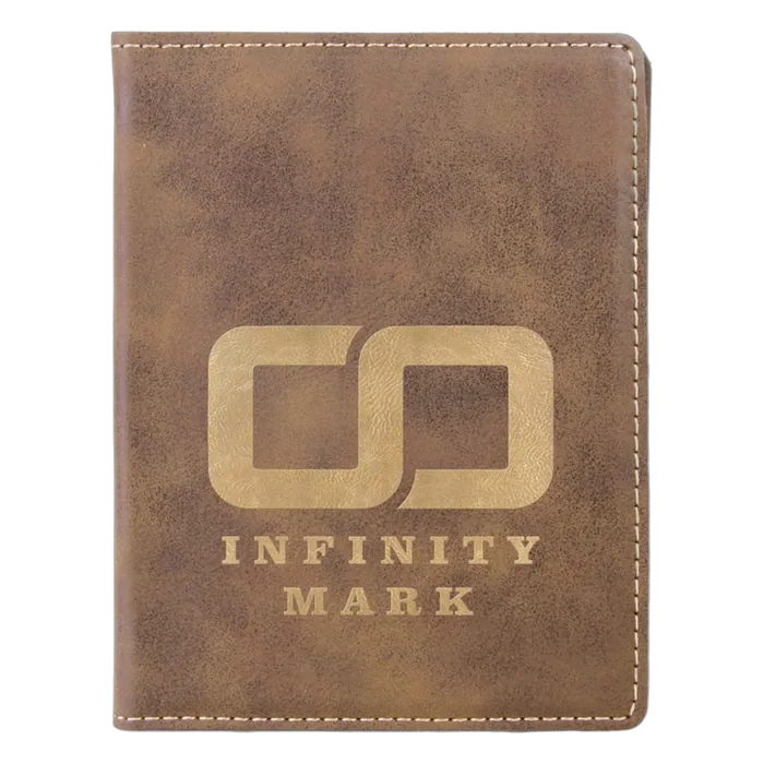 Rustic/Gold Leatherette Passport Holder