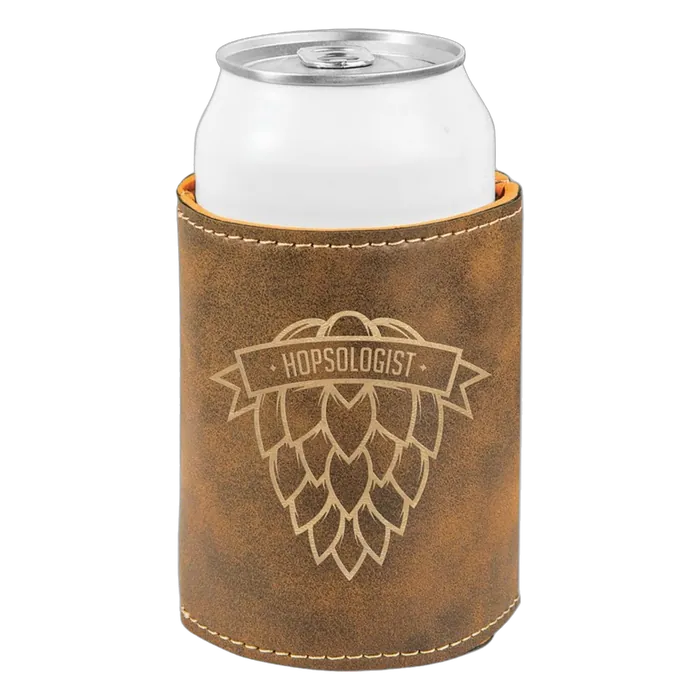 Rustic/Gold Leatherette Beverage Holder
