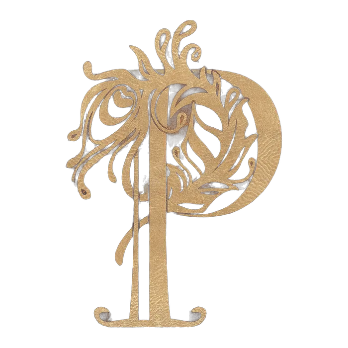 Rustic/Gold Square Leatherette Coaster
