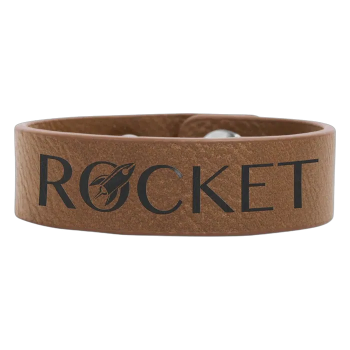 Dark Brown Leatherette Youth Cuff Bracelet