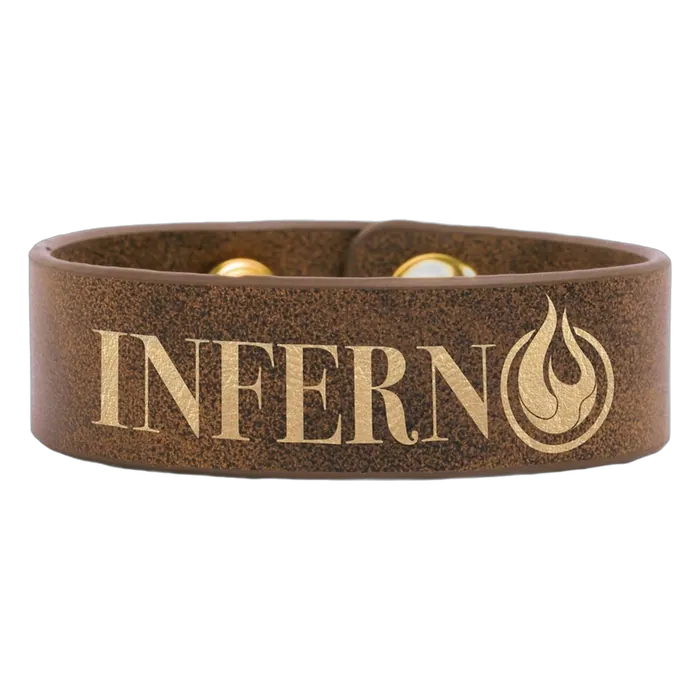 Rustic/Gold Leatherette Youth Cuff Bracelet