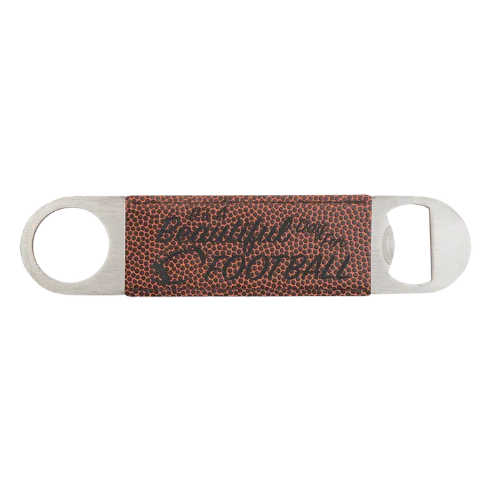 Football Leatherette Bottle Opener