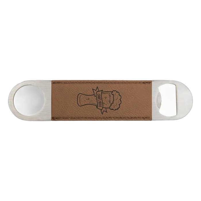 Dark Brown Leatherette Bottle Opener