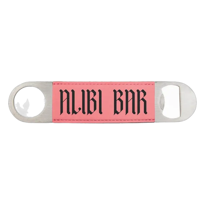 Pink Leatherette Bottle Opener