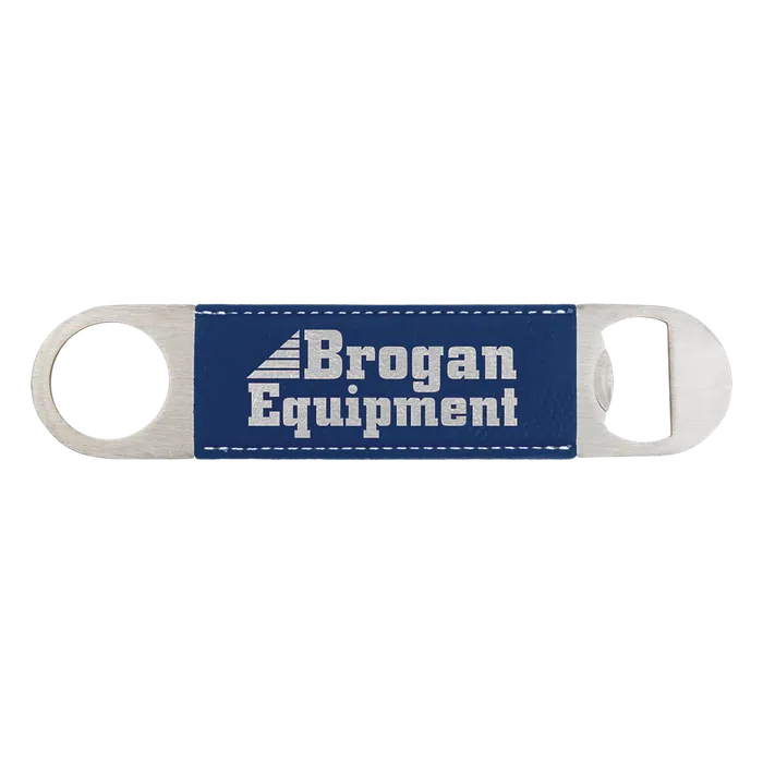 Blue/Silver Leatherette Bottle Opener