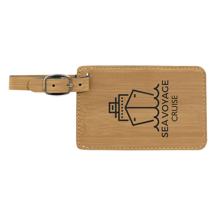 Bamboo Leatherette Luggage Tag