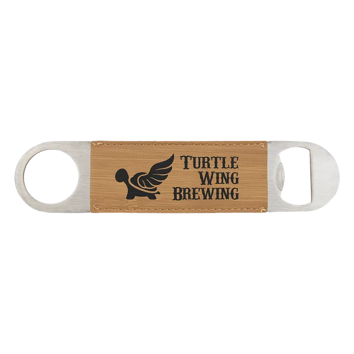 Bamboo Leatherette Bottle Opener
