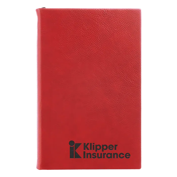 Red Laserable Leatherette Journal