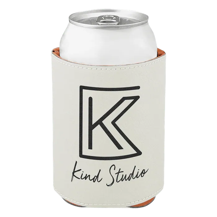 White Leatherette Beverage Holder