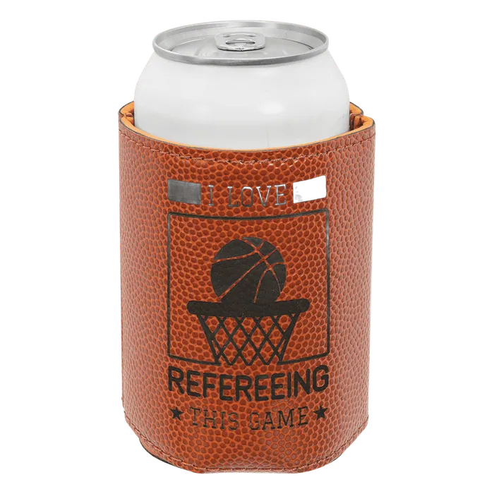 Basketball Leatherette Beverage Holder