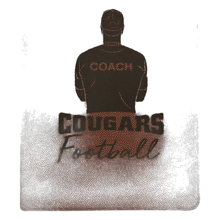 Football Laserable Leatherette Portfolio with Zipper and Notepad