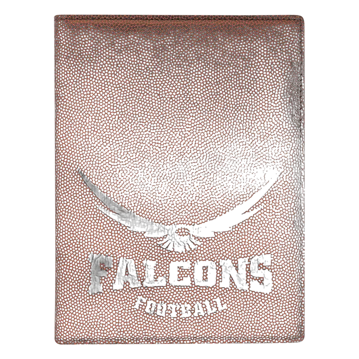 Football Small Leatherette Portfolio with Notepad, 7" x 9"