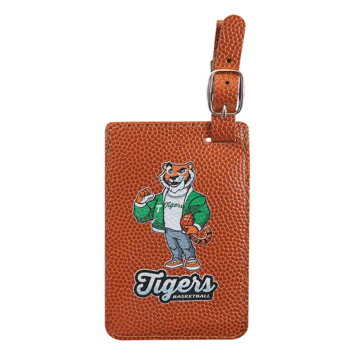 Basketball Leatherette Luggage Tag