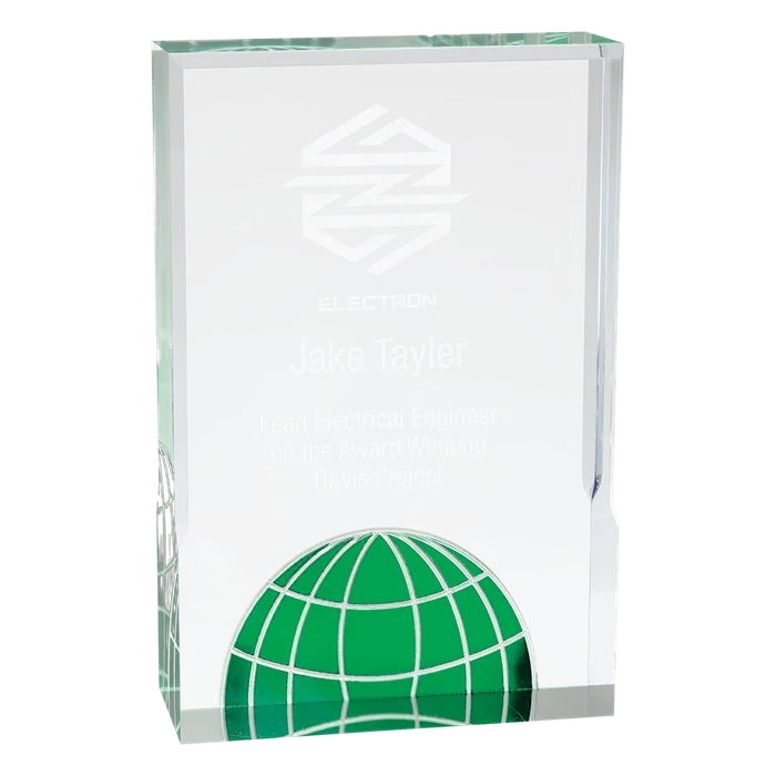 Small Green Globe Acrylic